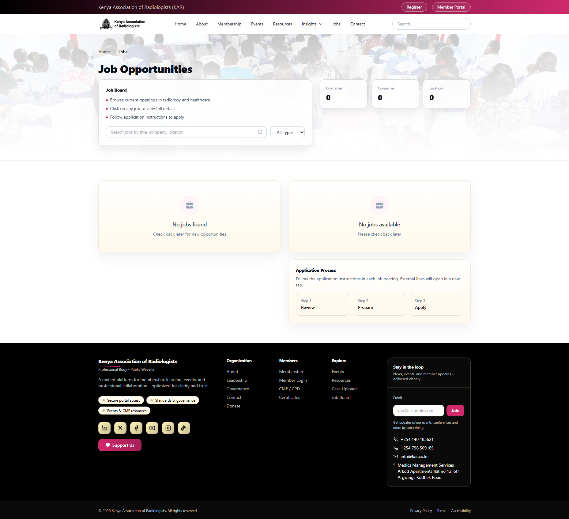 Jobs interface