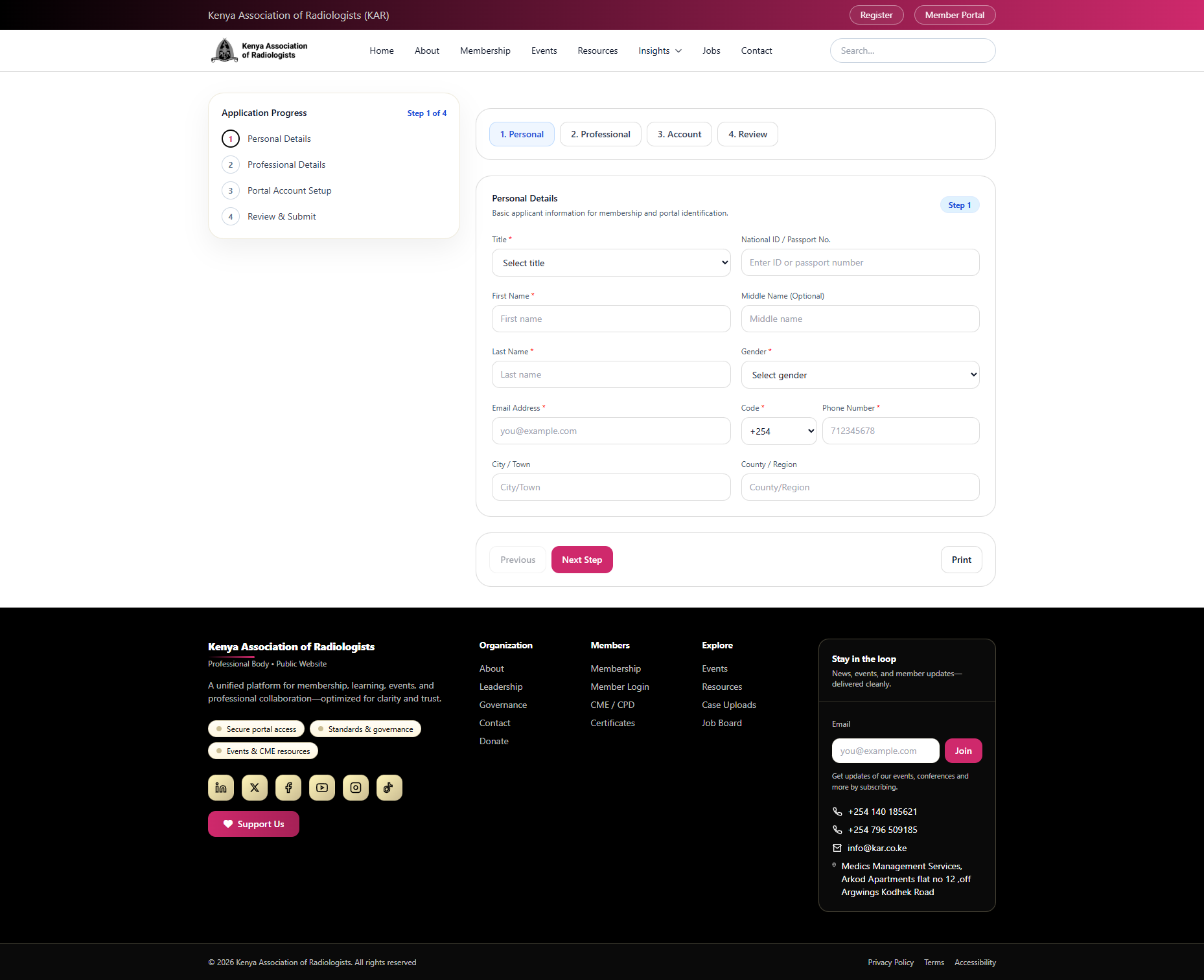 Register interface