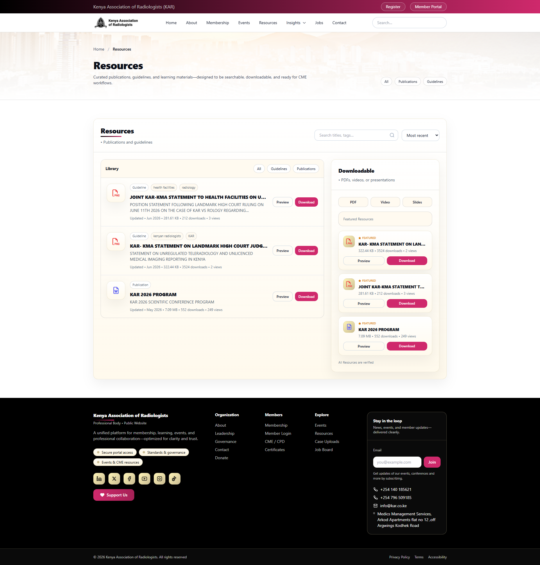 Resouces interface