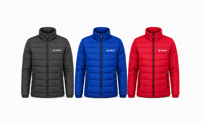 Branded Puff Jacket Long Sleeves