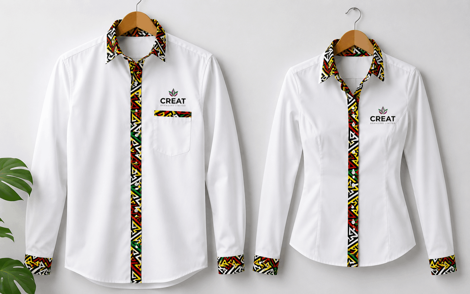 Long Sleeve Shirts with Kitenge