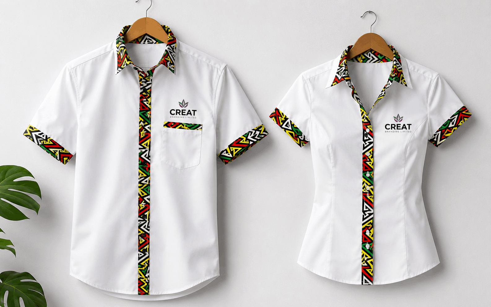 Short Sleeve Shirts with Kitenge