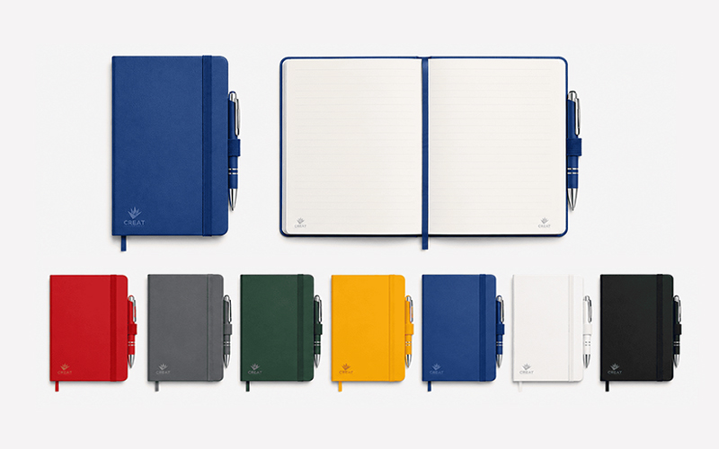 A5 Notebook with a pen