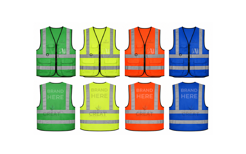Executive Multi-Pocket Reflective Safety Vest