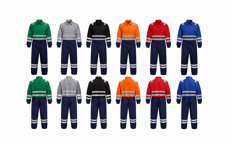 Premium Two-Tone Reflective Industrial Coverall