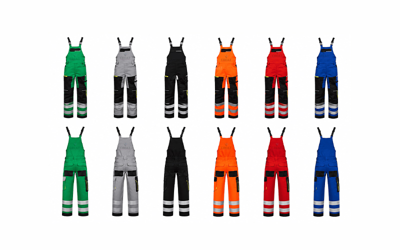 Heavy-Duty Reflective Bib & Brace Workwear