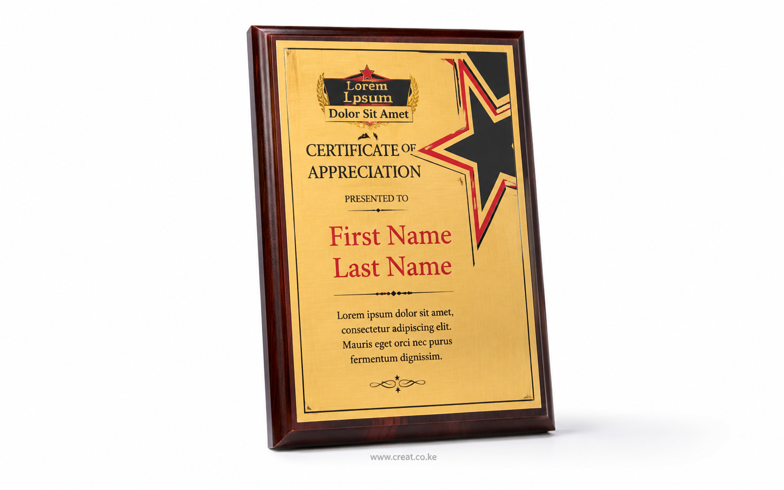 A4 Rectangular Custom Award Plaque