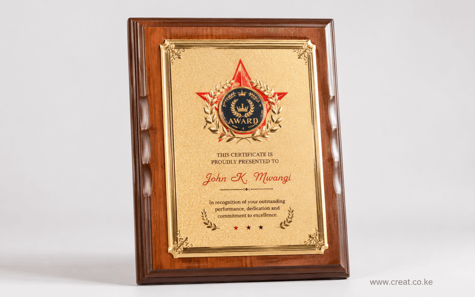 Executive Wooden Custom Award Plaque