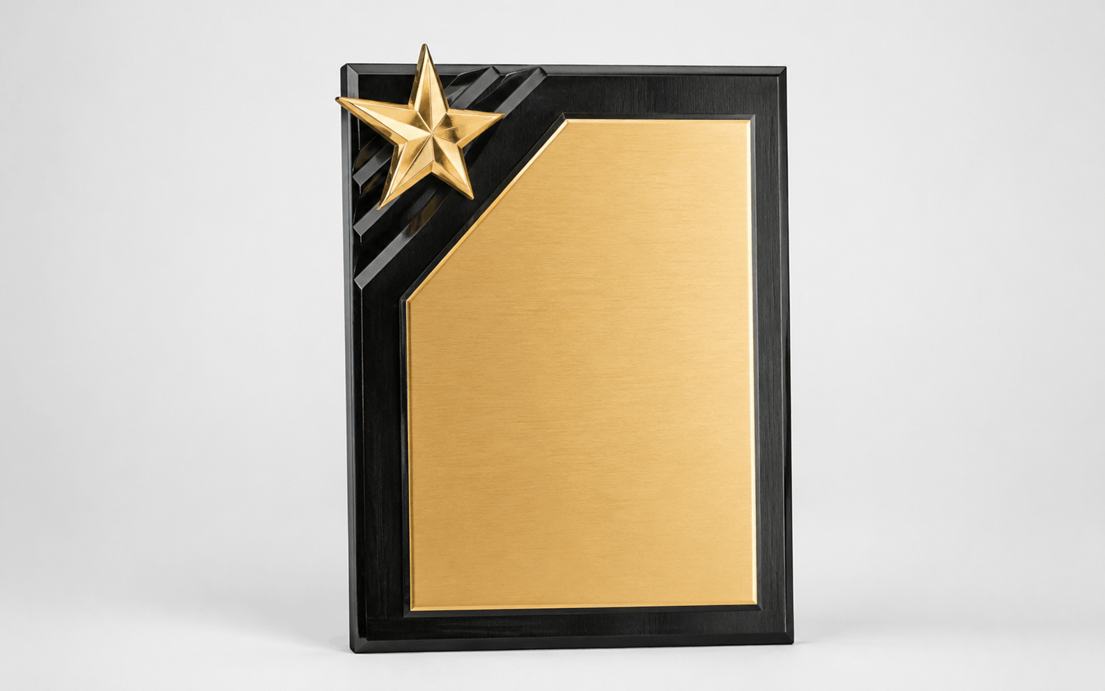 Black Wooden Star Custom Award