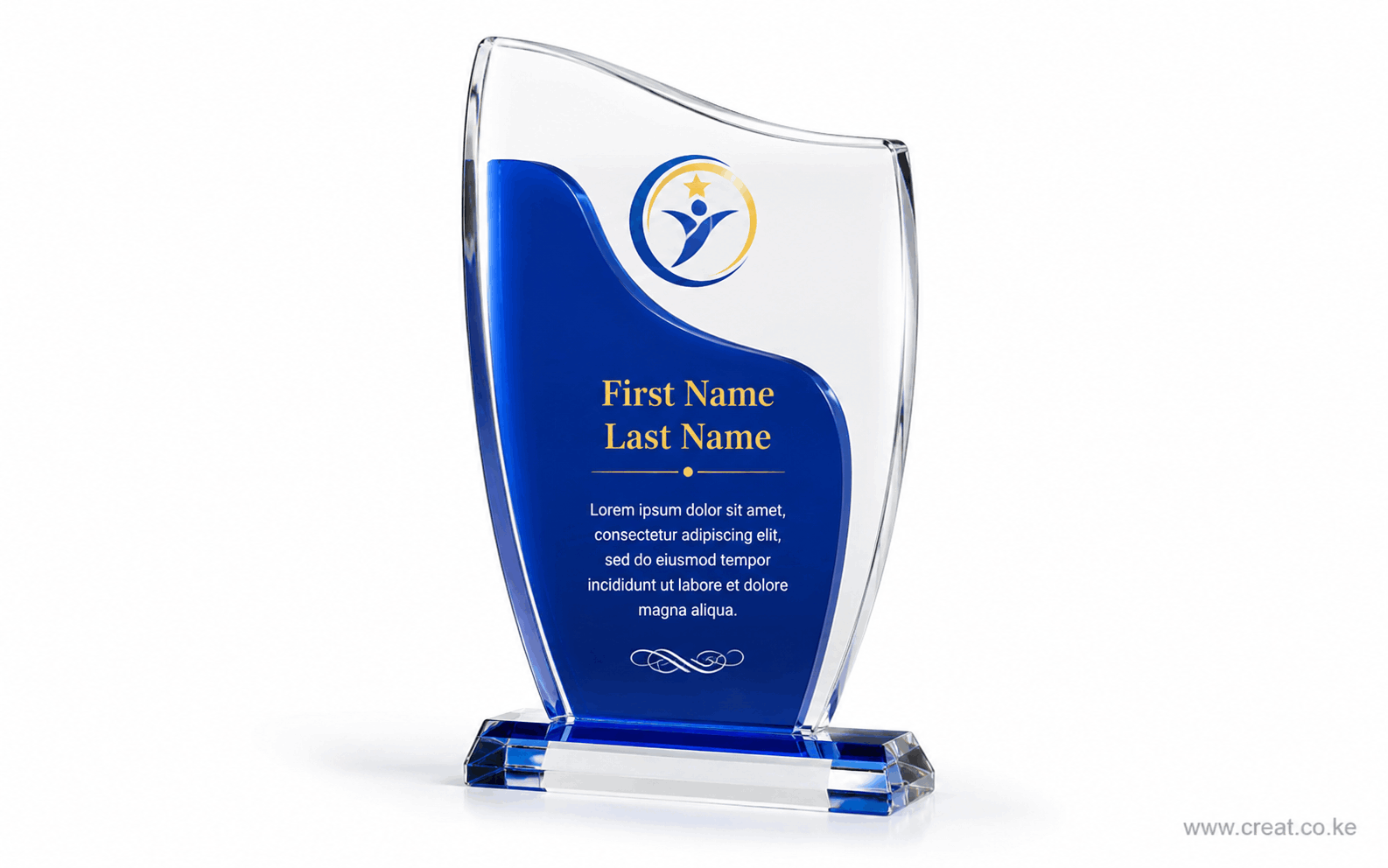 Double-Wall Glass Custom Award 