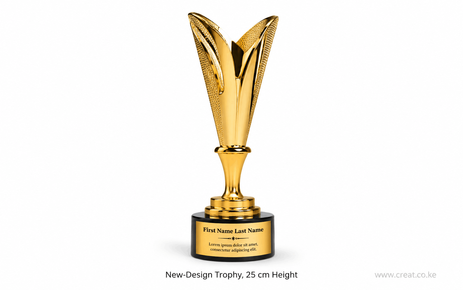 Gold Octagonal Award Plaque, 25 cm