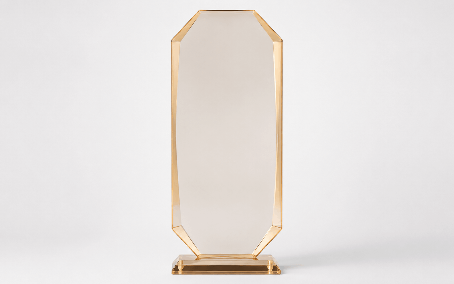 Long Octagonal Custom Glass Award