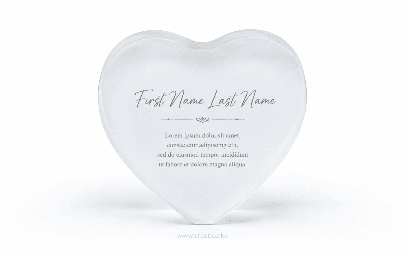 Heart-Shaped Love Award with Sublimation Printing 
