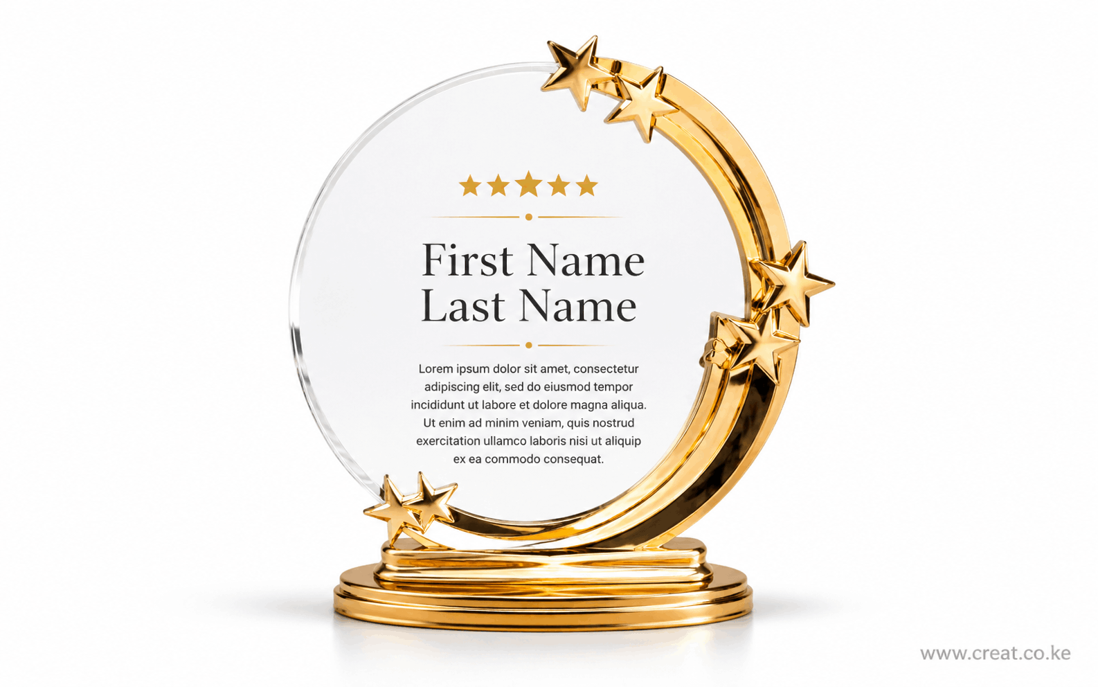 New Round 5-Star Custom Award 