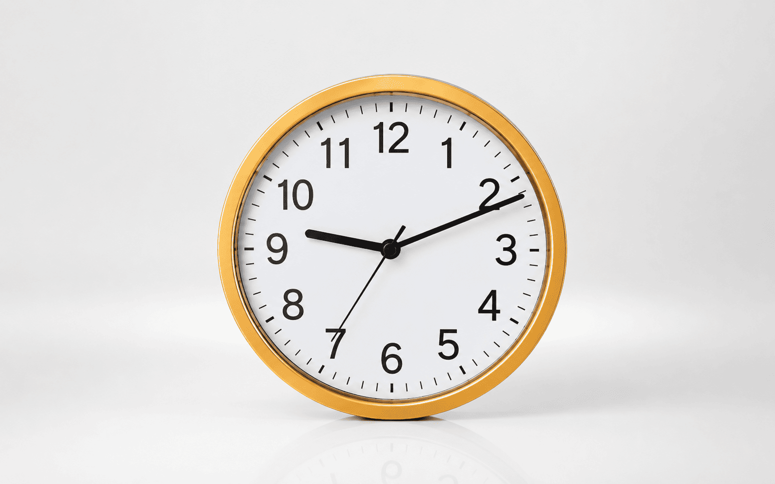 Gold Round Wall Clock, 36 cm Diameter 