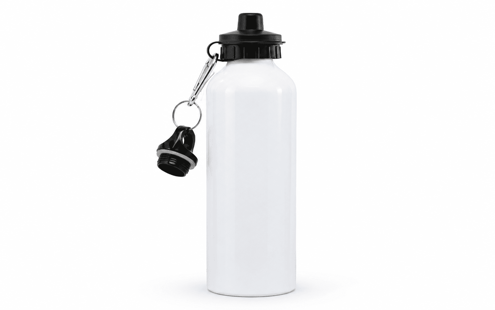 Double-Lid Aluminium Water Bottle, 750 ml 