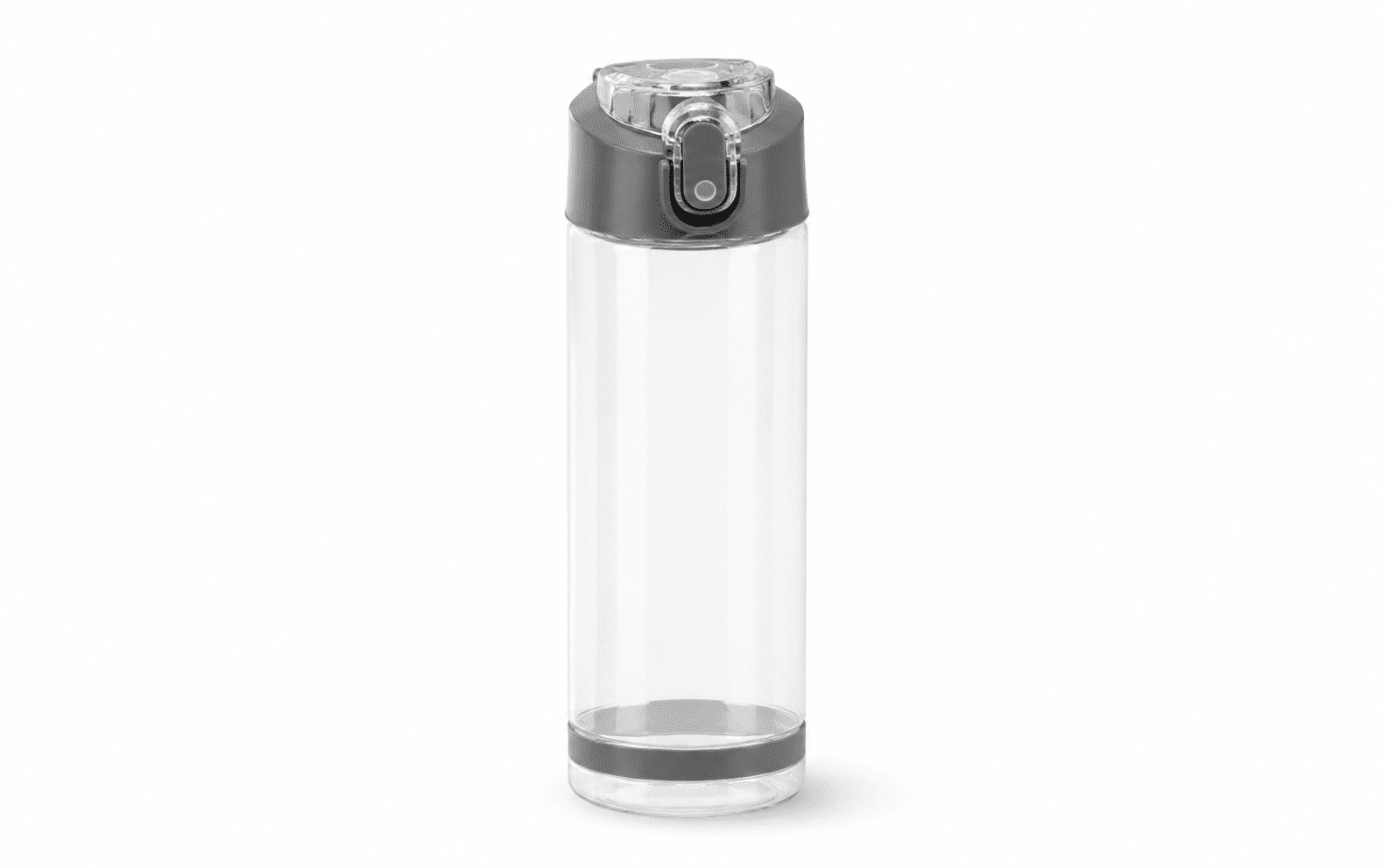 Clear Plastic Water Bottle with Carrying Strap, 750 ml 