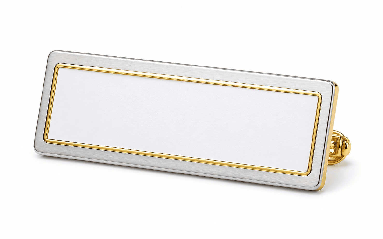 Silver and Gold Pin Name Badge