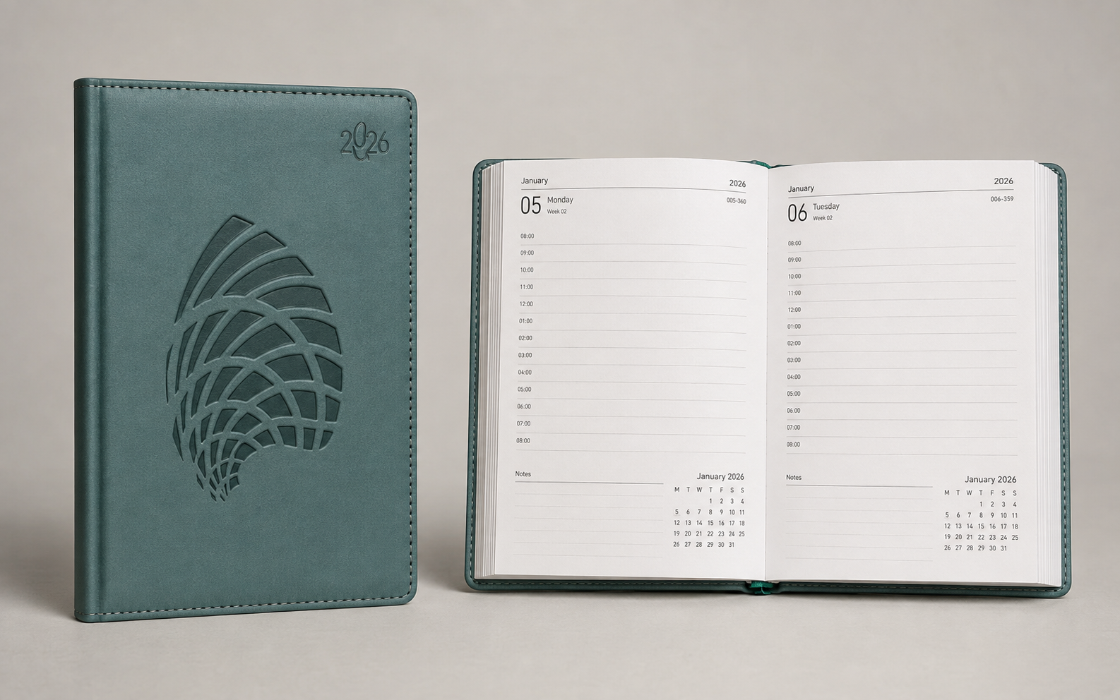 A5 Debossed PU Corporate Diary 2026 