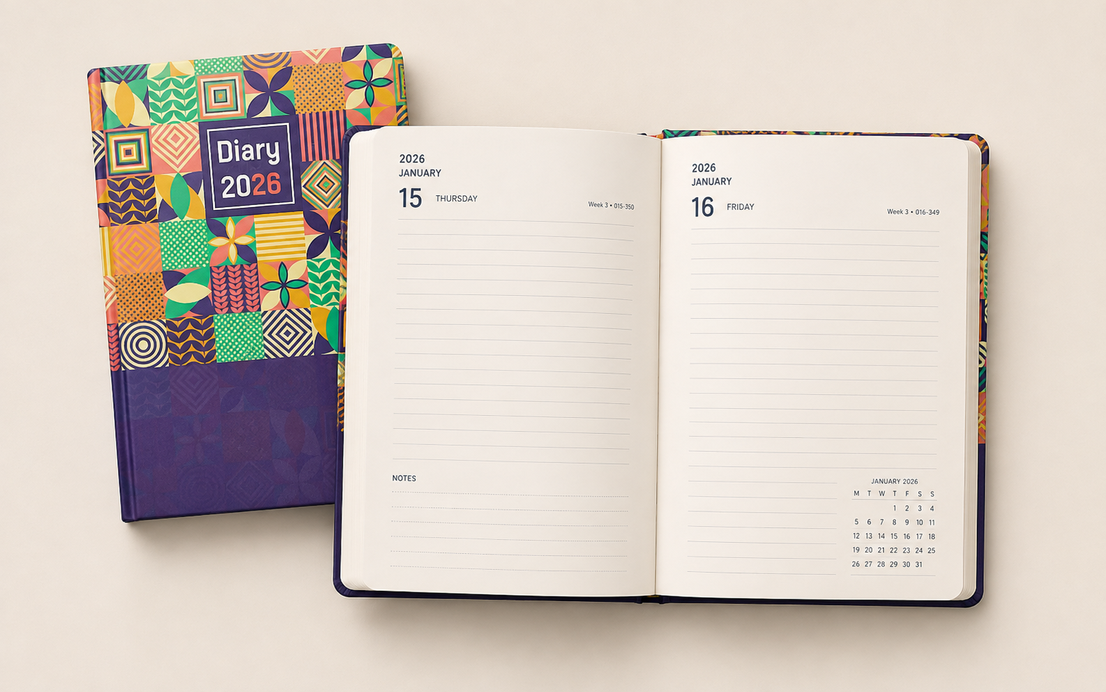 A5 Art Cover Diary 2026 