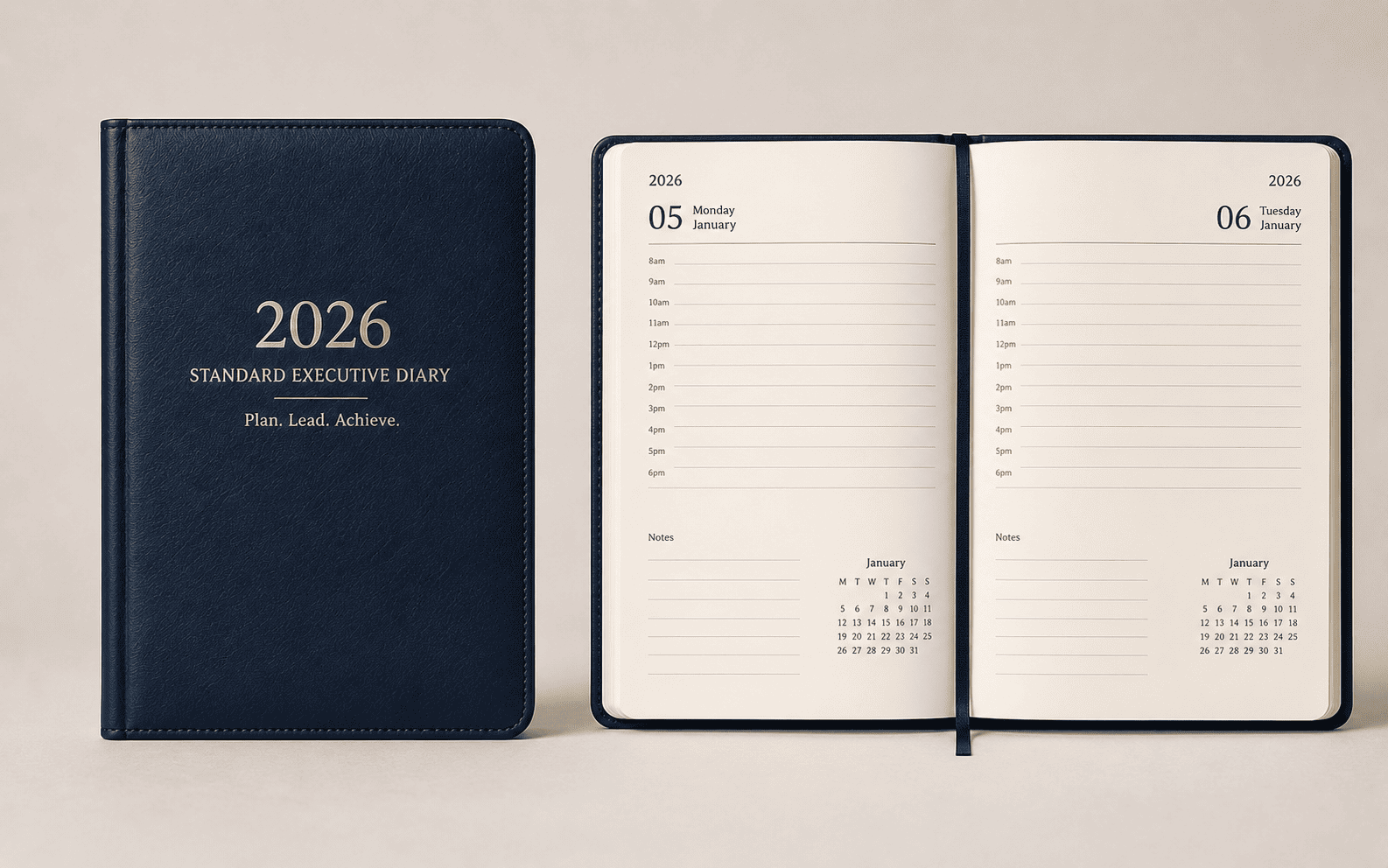 A5 Standard PU Executive Diary 2026