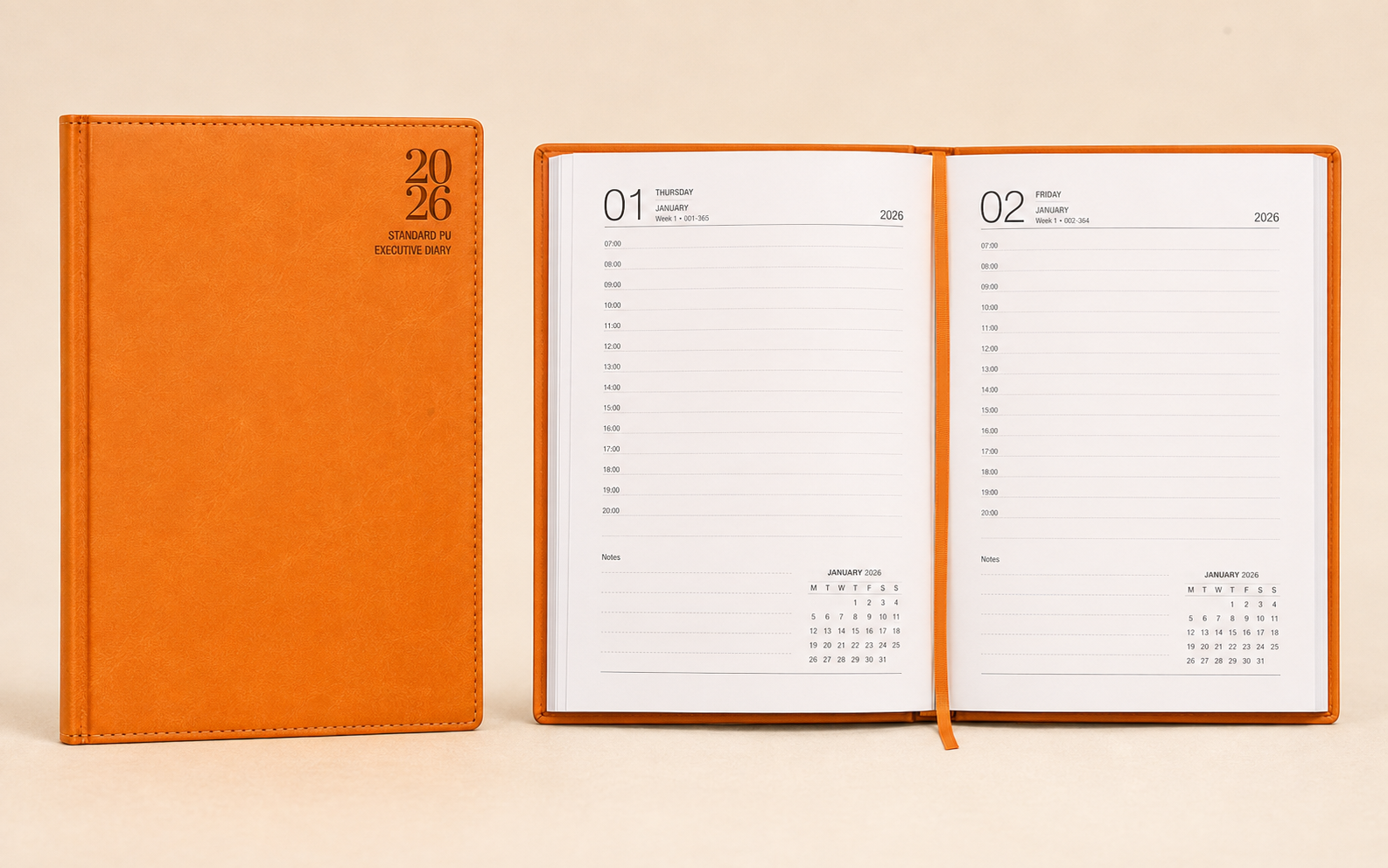 B5 Standard PU Executive Diary 2026 