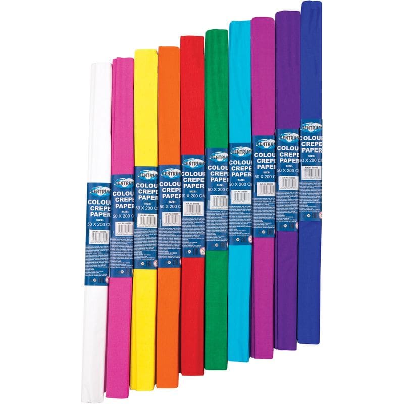 Assorted Crepe Paper - 50 x 200 cm