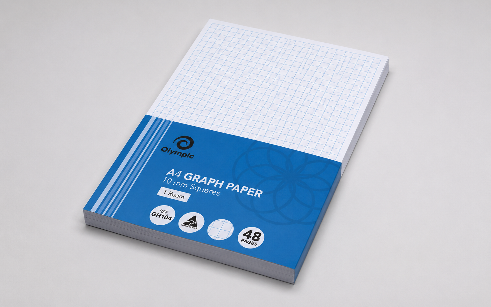  A4 Graph Paper - 10 mm Squares, 1 Ream