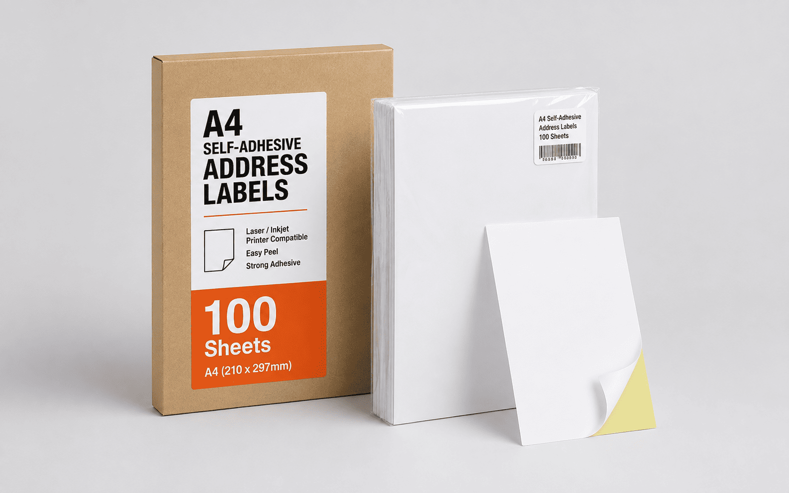 A4 Self-Adhesive Address Labels - 100 Sheets