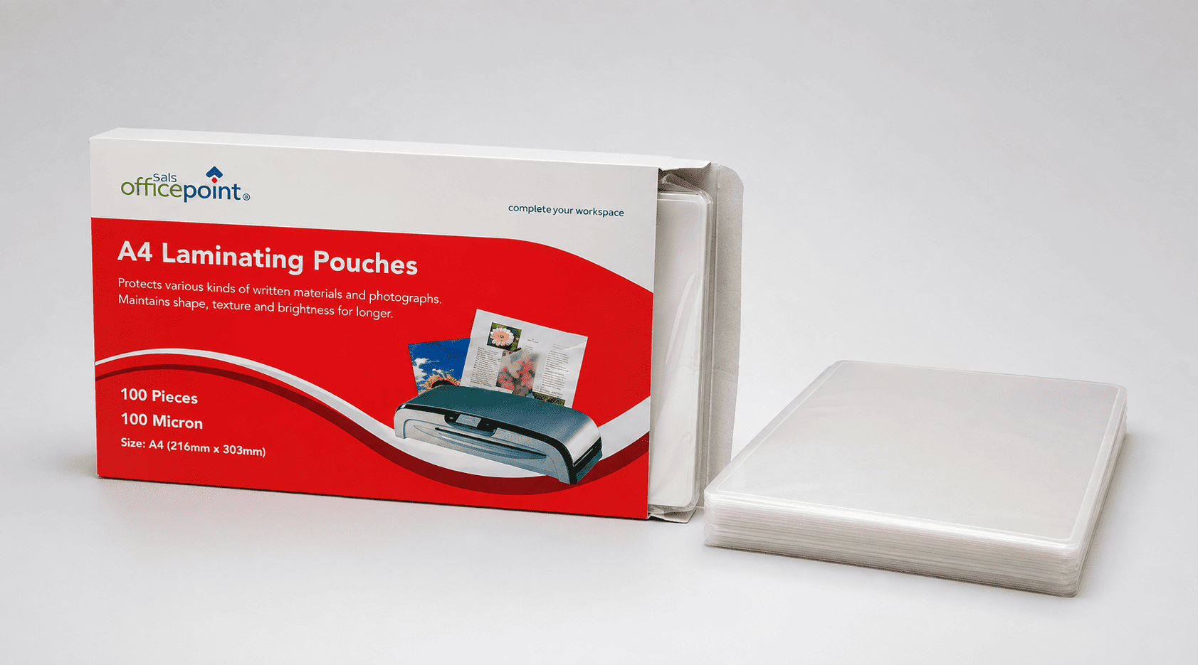 A4 Laminating Pouches - 100 Micron, 100 Pieces