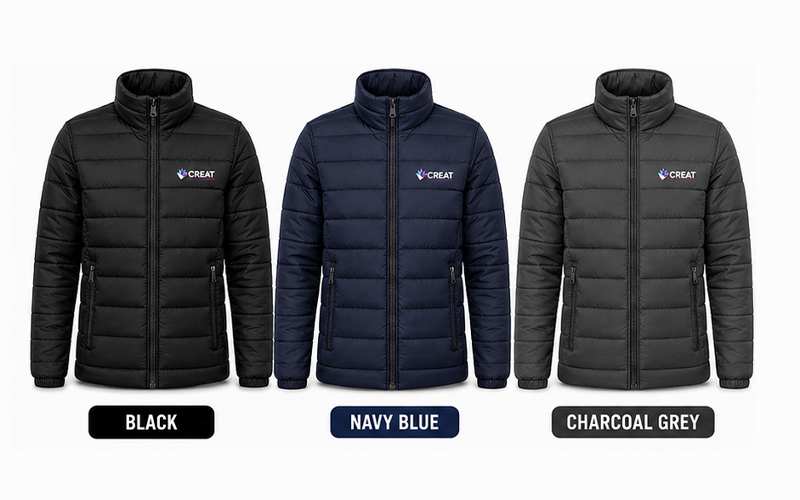Branded Puff Jacket Long Sleeves