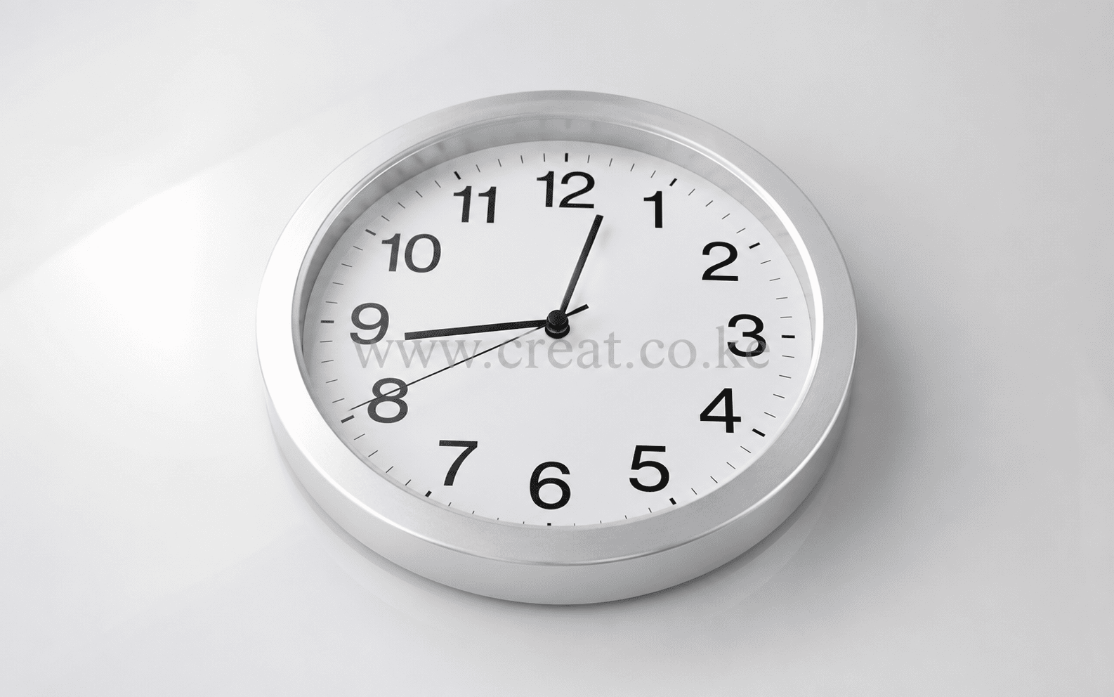 Rectangular Silver Wall Clock 