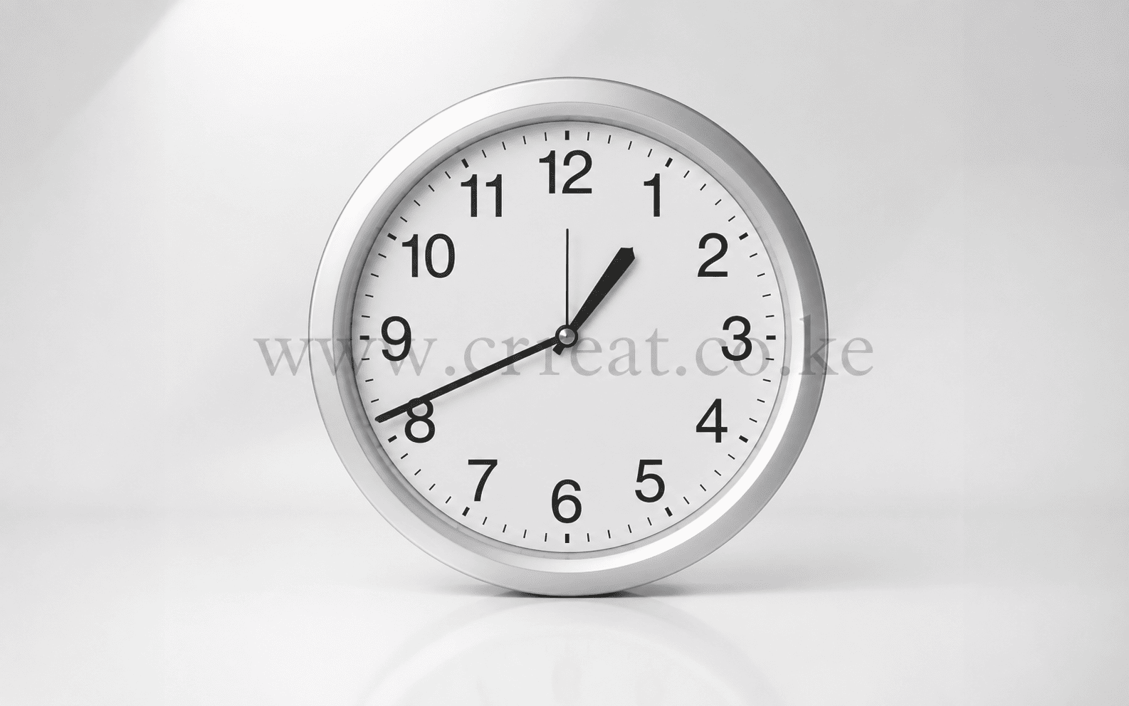 Rectangular Silver Wall Clock 