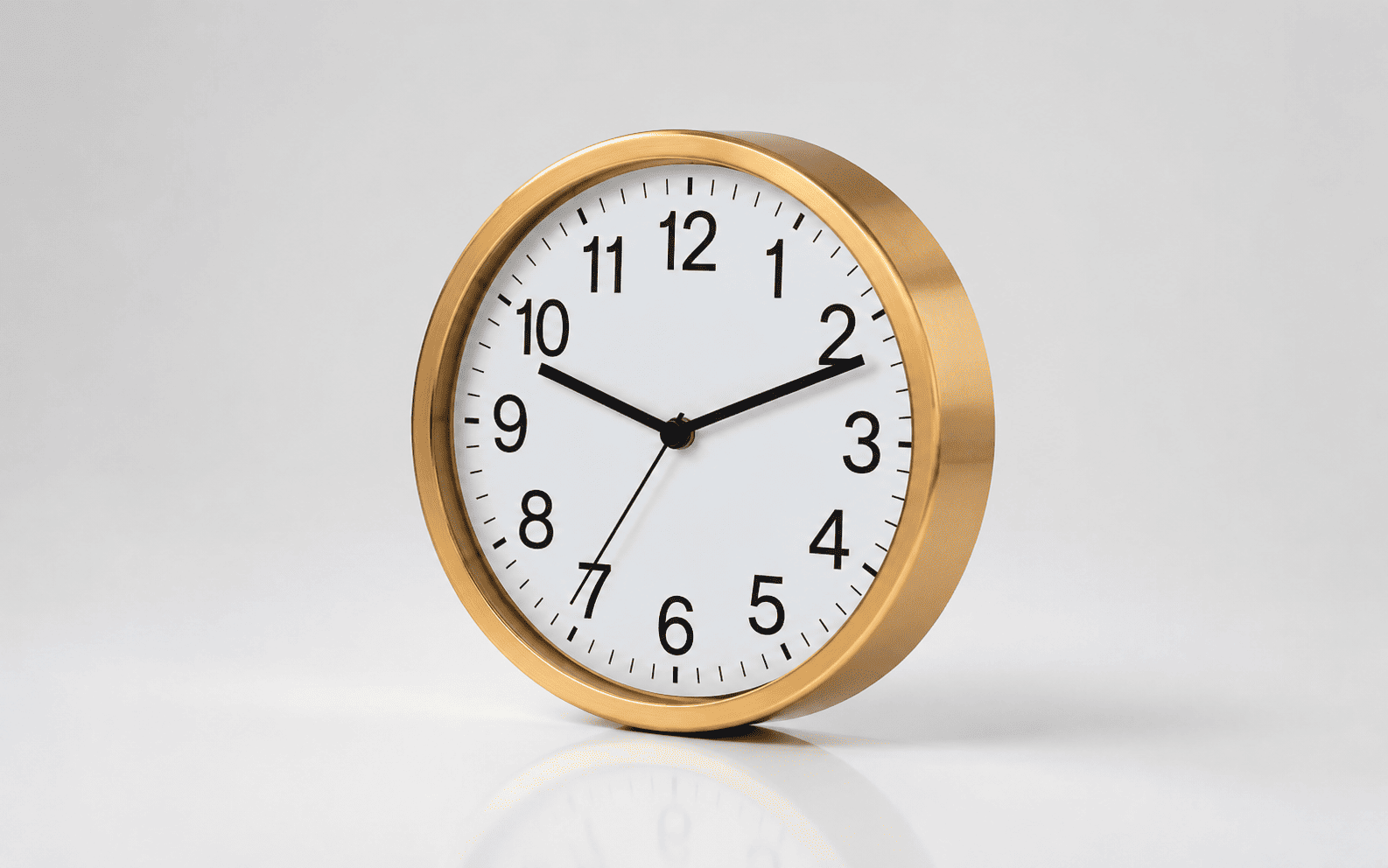 Gold Round Wall Clock, 36 cm Diameter 