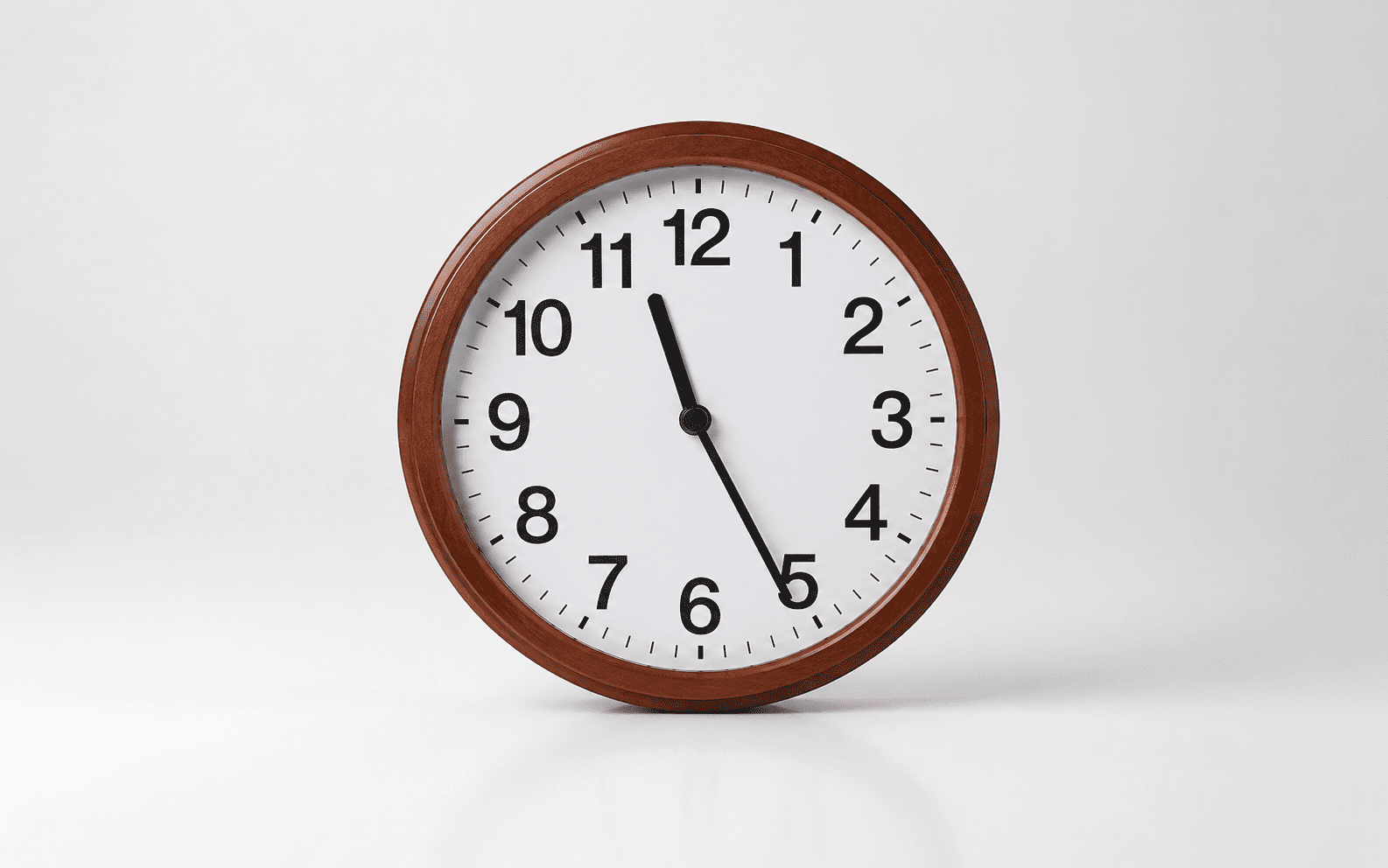 Coffee-Wood Round Wall Clock, 40 cm 