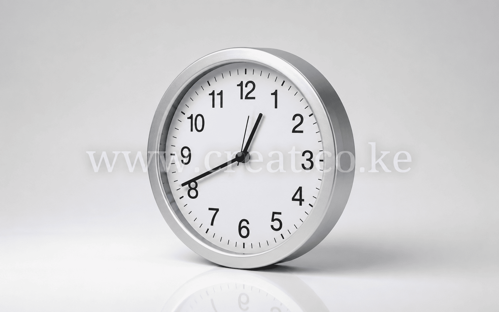 White Custom-Print Wall Clock, 24 cm 