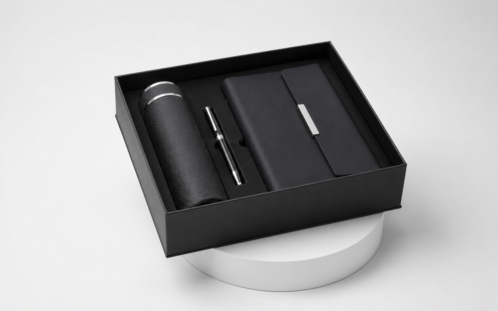 Executive Gift Set with Notebook, Flask and Pen 