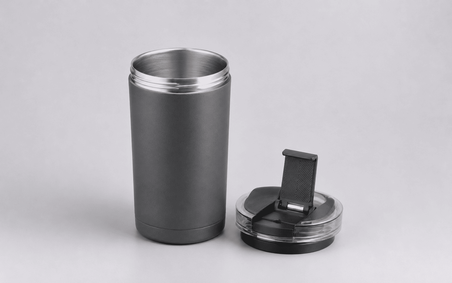 Magnetic Flask with Mobile-Phone Holder
