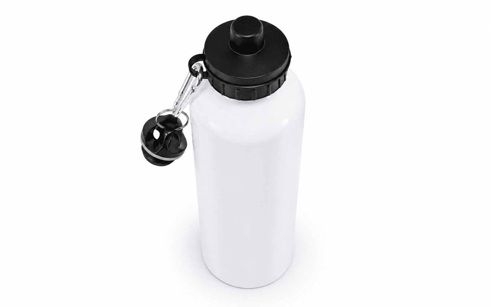 Double-Lid Aluminium Water Bottle, 750 ml 