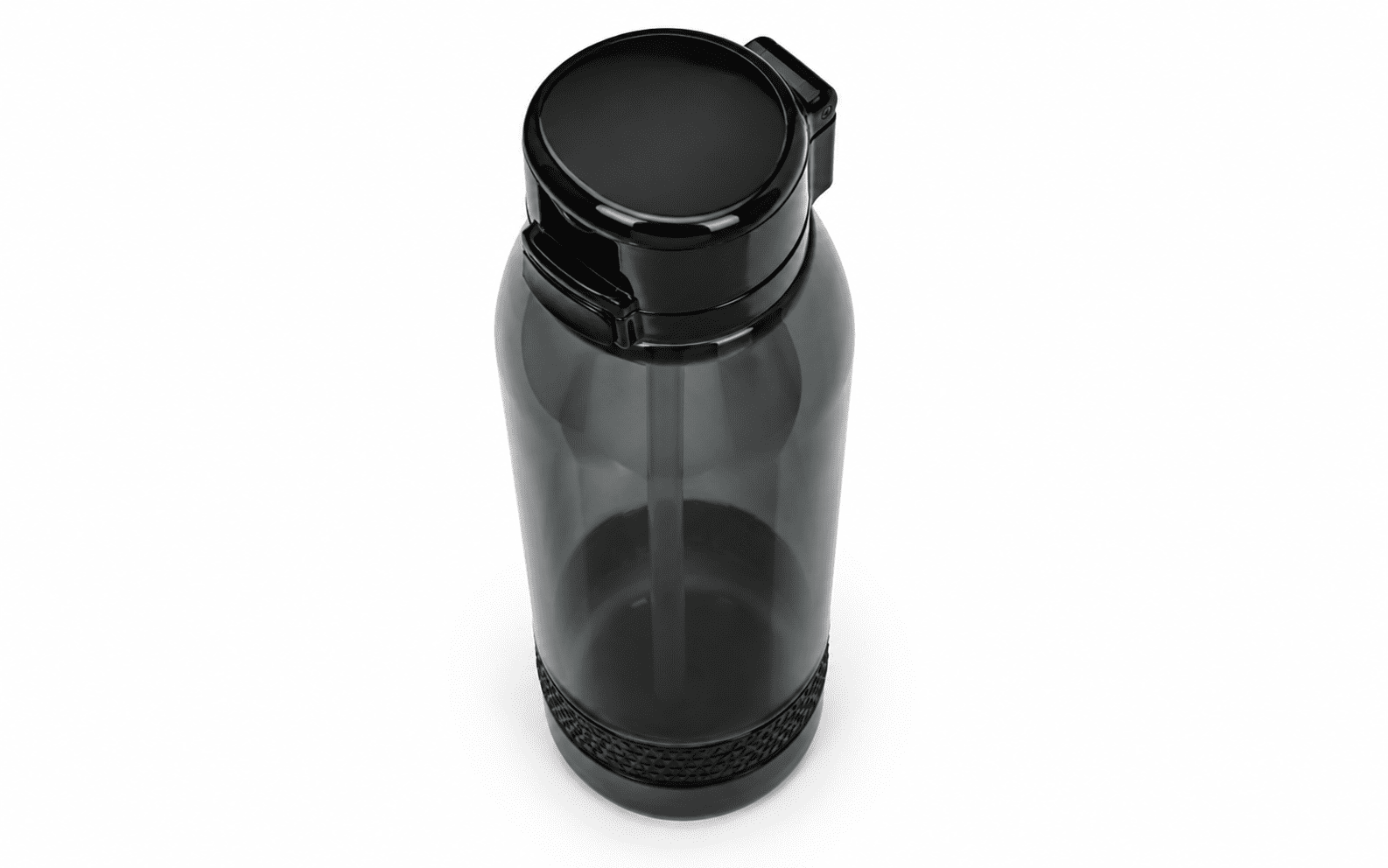Black Plastic Water Bottle, 620 ml 