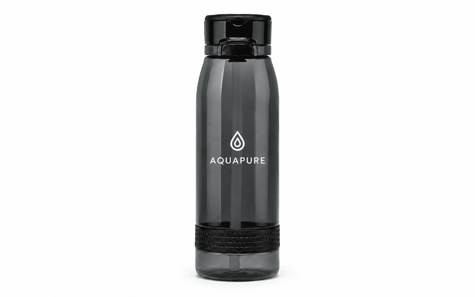 Black Plastic Water Bottle, 620 ml 