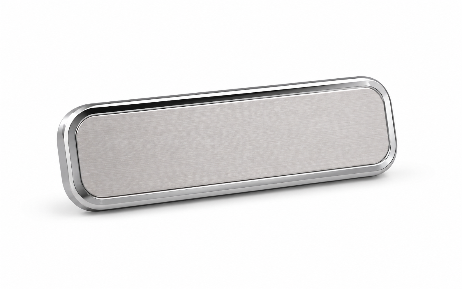 Rounded-Corner Metallic Name Badge 