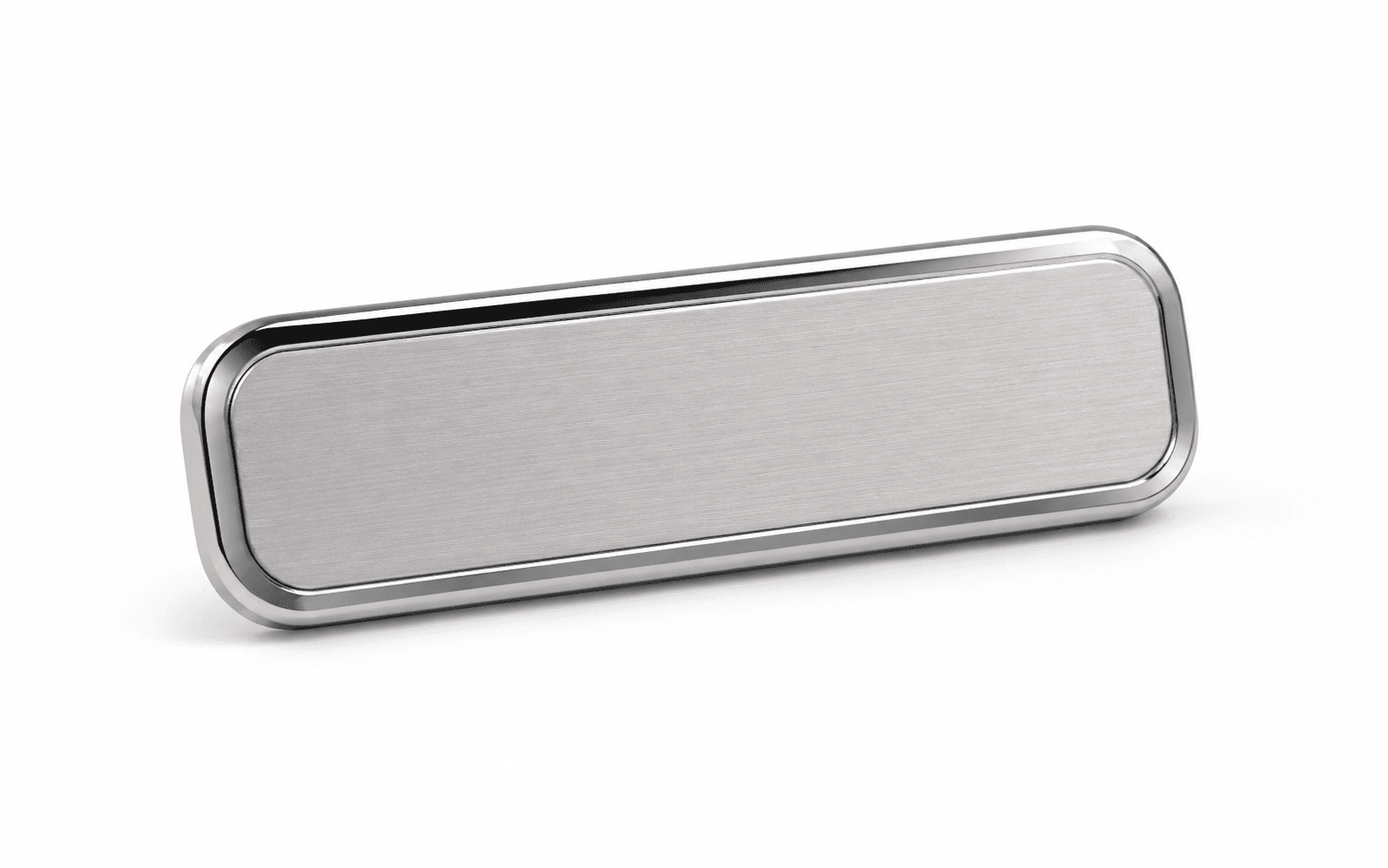 Rounded-Corner Metallic Name Badge 