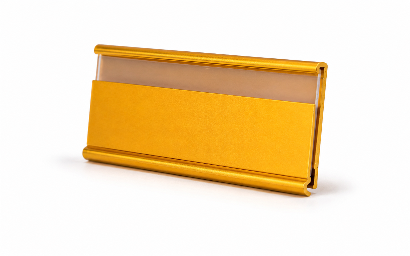 Replaceable Metallic Name Badge, Assorted Finishes 