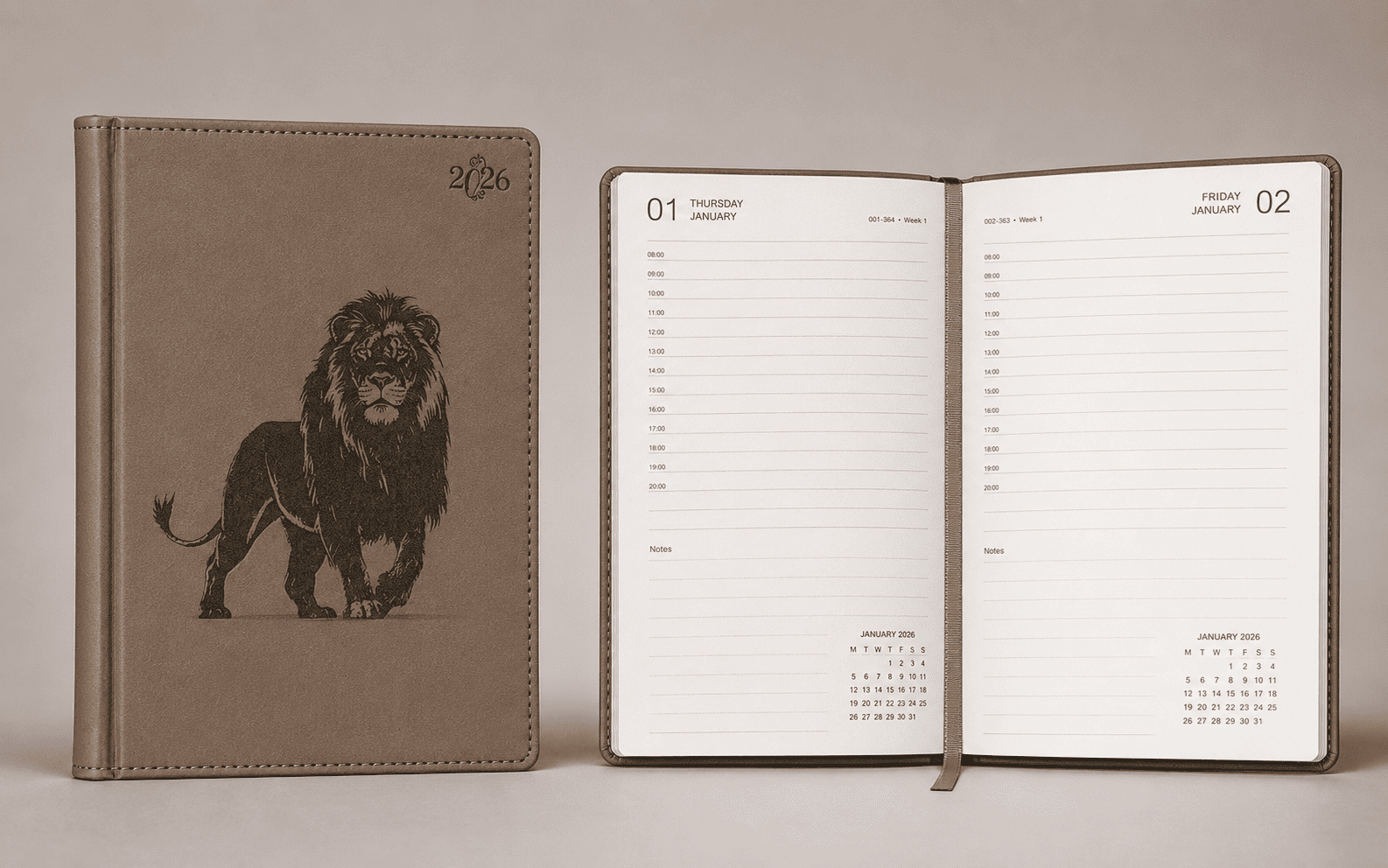 A5 Debossed PU Corporate Diary 2026 