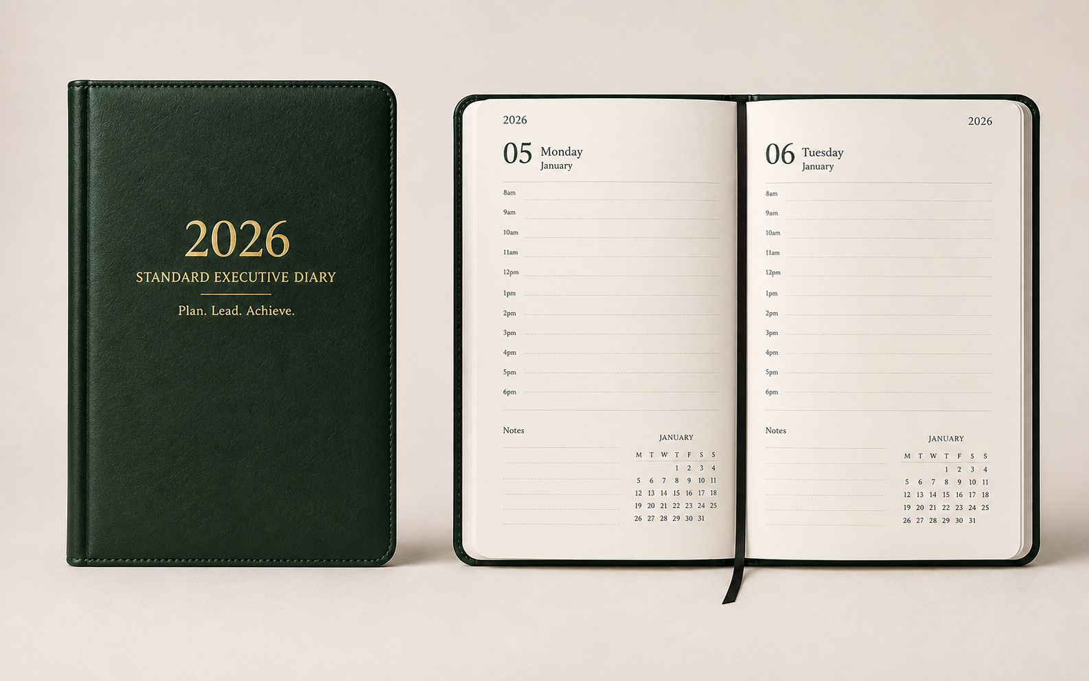 A5 Standard PU Executive Diary 2026