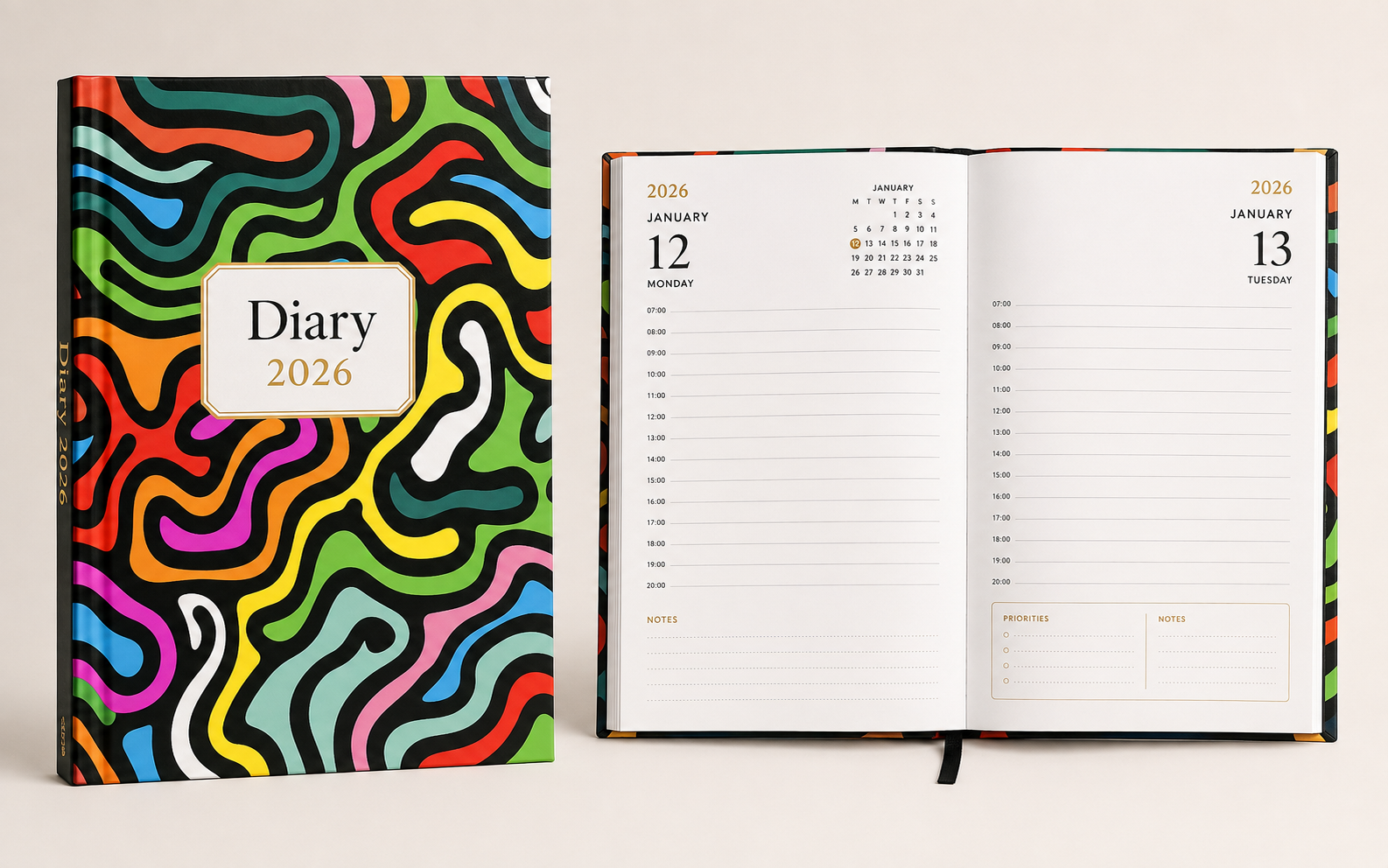 B5 Art Cover Diary 2026