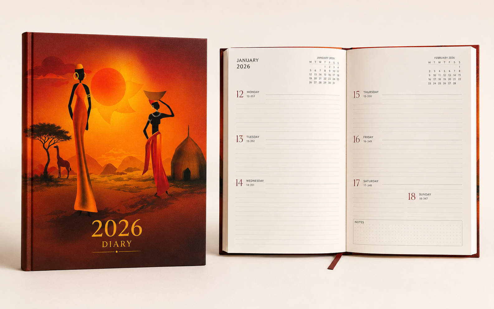 B5 Art Cover Diary 2026