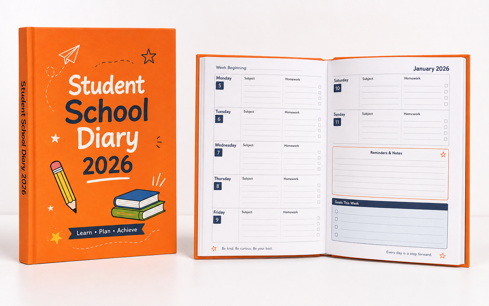 Student School Diary and Homework Planner 