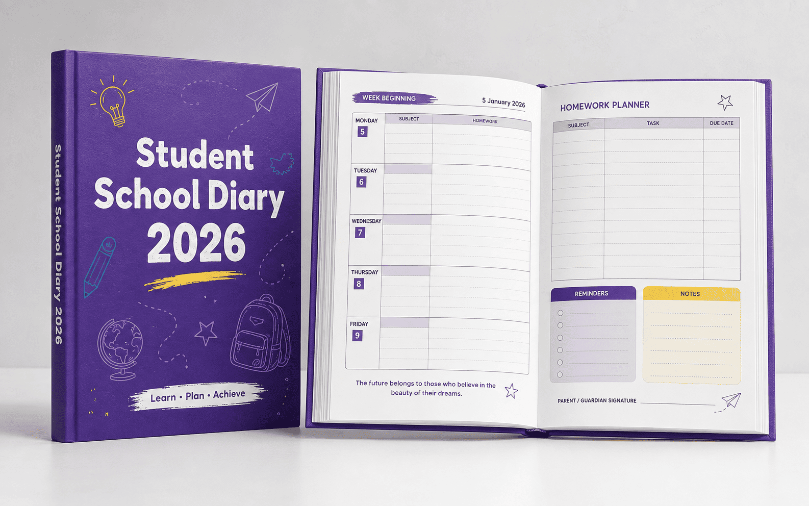Student School Diary and Homework Planner 